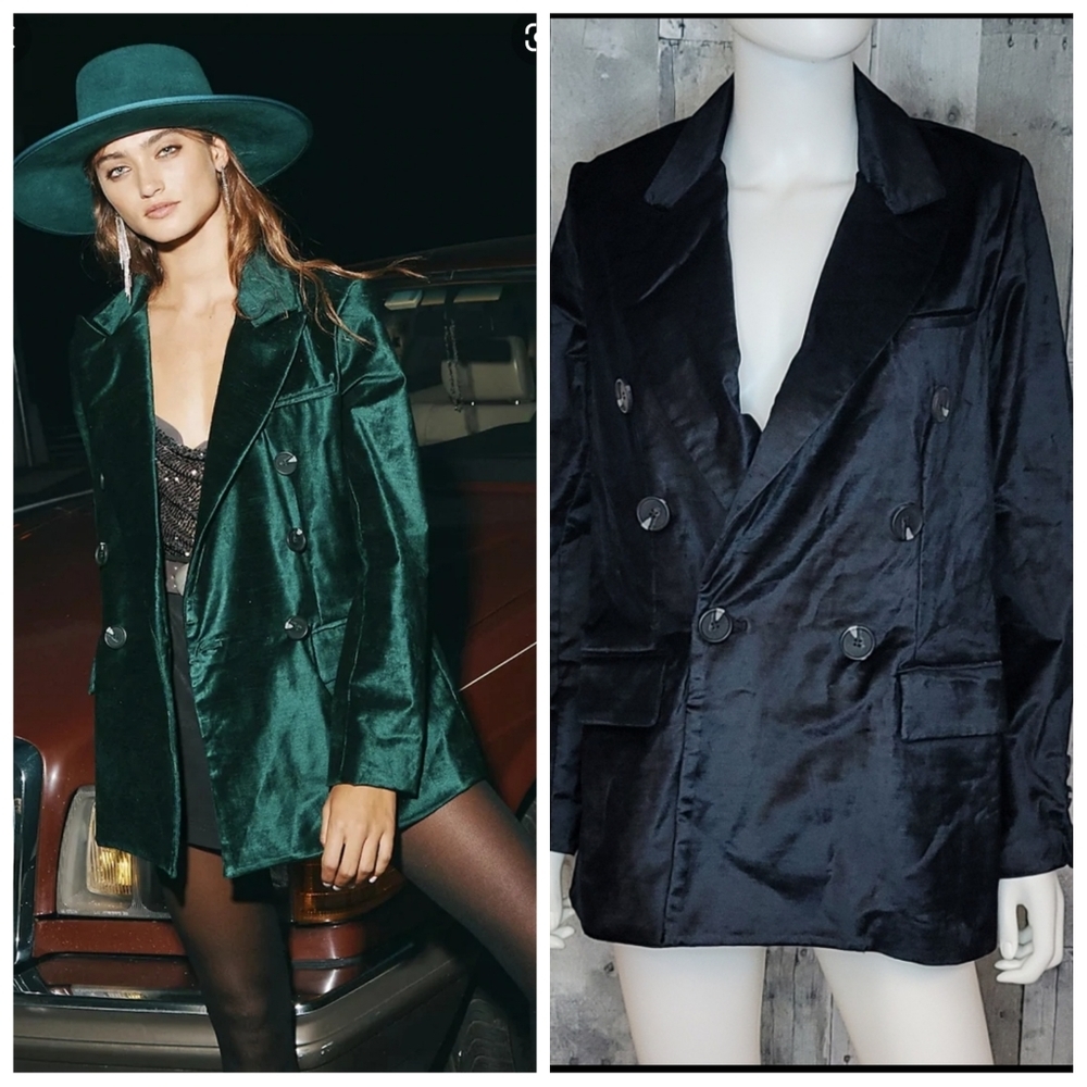 @lexilexilove NWOT Free People Velvet Ashby Blazer